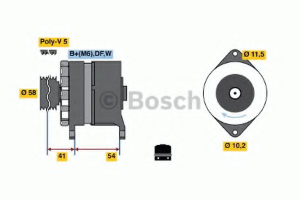 Генератор bosch 0 986 044 280