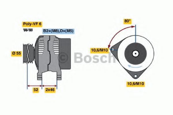 Генератор BOSCH 0 986 044 400