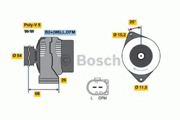 Генератор BOSCH 0 986 044 490