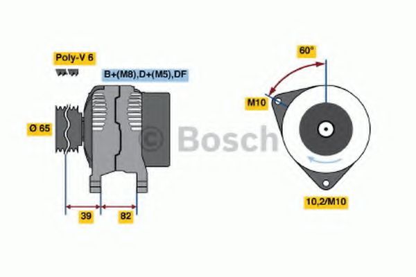 Генератор BOSCH 0 986 044 530