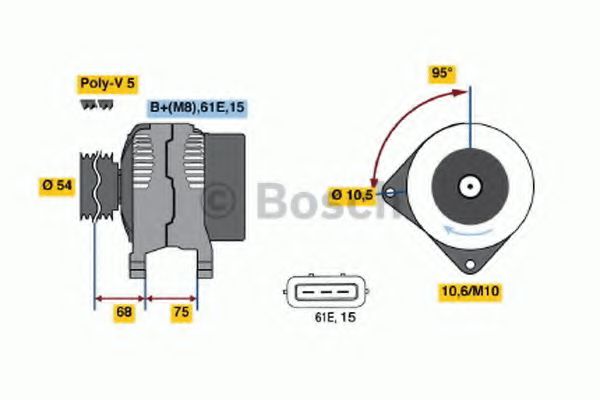 Генератор BOSCH 0 986 045 031