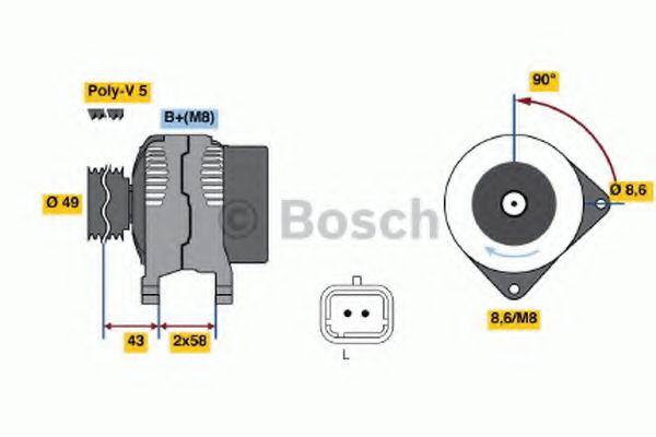 Генератор BOSCH 0 986 045 101