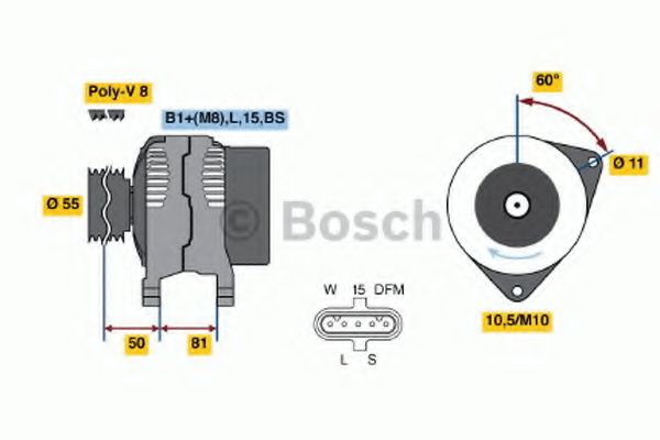 Генератор BOSCH 0 986 045 430