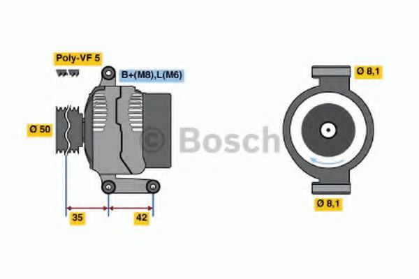 Генератор BOSCH 0 986 045 181