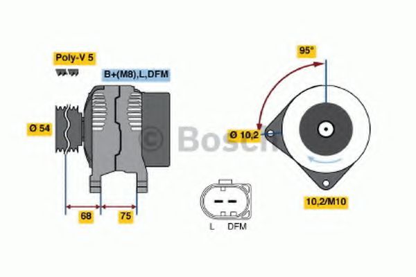 Генератор BOSCH 0 986 045 251