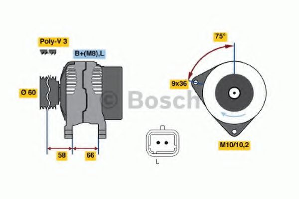Генератор BOSCH 0 986 045 261