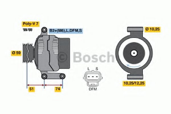 Генератор BOSCH 0 986 045 370