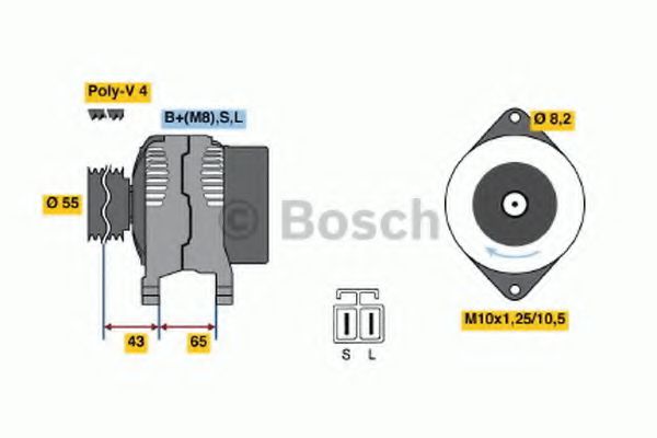 Генератор bosch 0 986 045 511