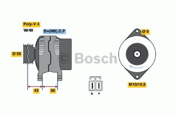 Генератор BOSCH 0 986 045 551
