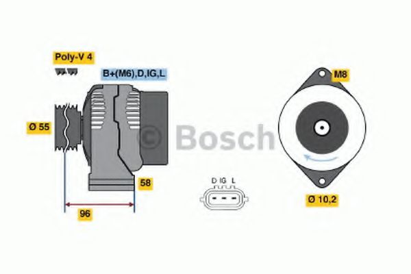 Генератор BOSCH 0 986 045 751