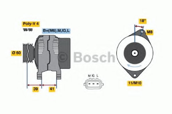 Генератор BOSCH 0 986 045 831