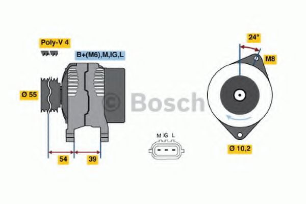 Генератор BOSCH 0 986 045 861