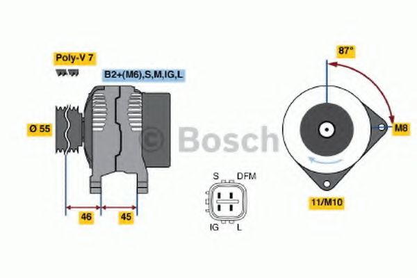 Генератор BOSCH 0 986 046 120