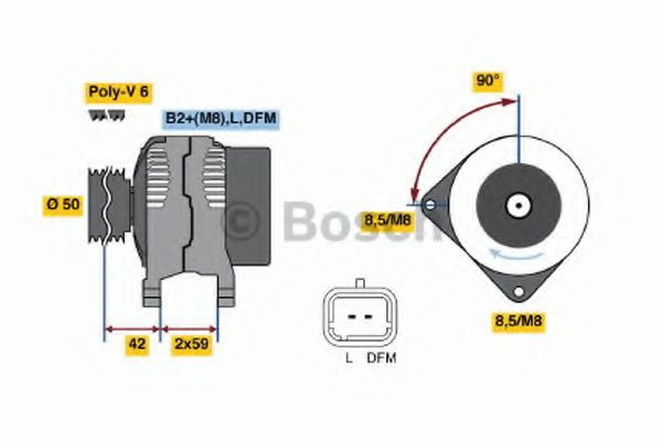 Генератор BOSCH 0 986 046 250