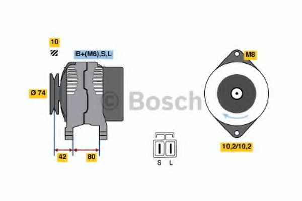 Генератор bosch 0 986 046 371