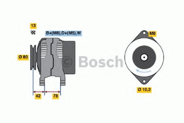 Генератор BOSCH 0 986 047 200