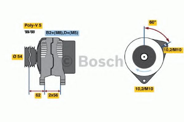 Генератор BOSCH 0 986 047 330