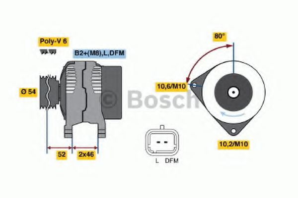 Генератор BOSCH 0 986 047 360