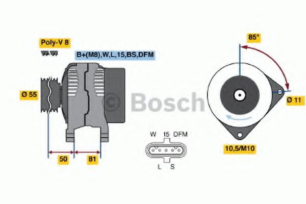 Генератор BOSCH 0 986 047 410