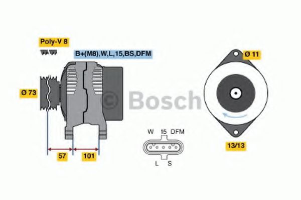 Генератор BOSCH 0 986 047 440