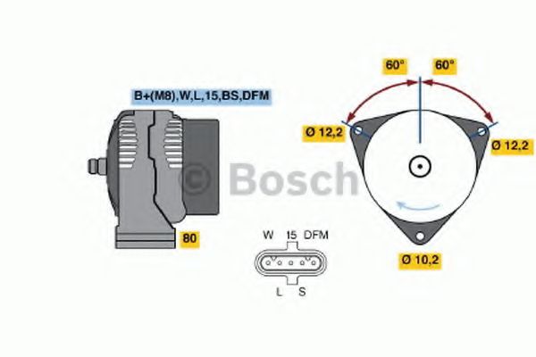 Генератор BOSCH 0 986 047 520