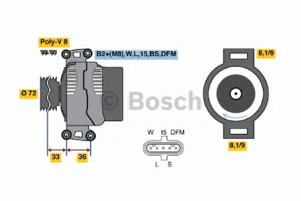 Генератор BOSCH 0 986 047 820
