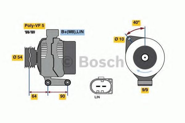 Генератор BOSCH 0 986 047 930