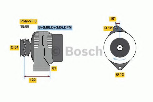 Генератор BOSCH 0 986 049 000