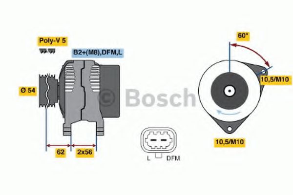 Генератор BOSCH 0 986 049 020