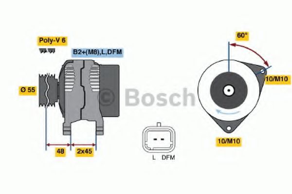 Генератор BOSCH 0 986 049 091