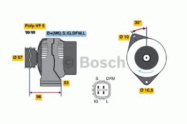 Генератор BOSCH 0 986 049 221