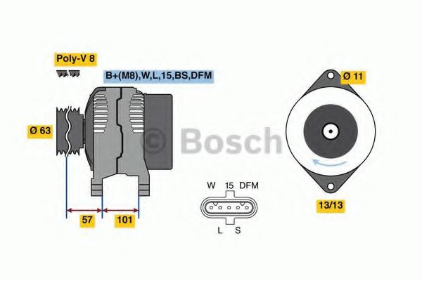Генератор BOSCH 0 986 049 360