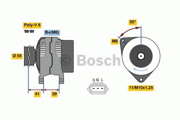 Генератор BOSCH 0 986 049 490