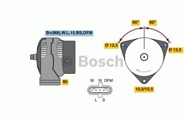 Генератор BOSCH 0 986 049 820