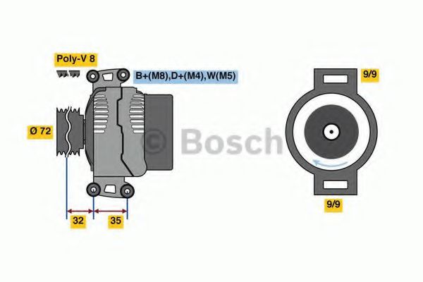 Генератор bosch 0 986 080 310