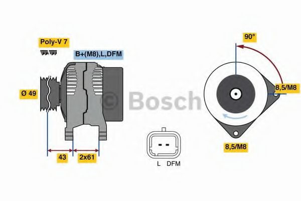 Генератор BOSCH 0 986 080 330