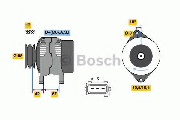Генератор BOSCH 0 986 080 390