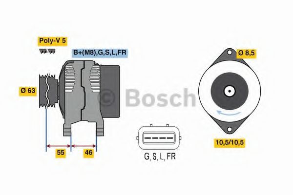 Генератор BOSCH 0 986 080 480