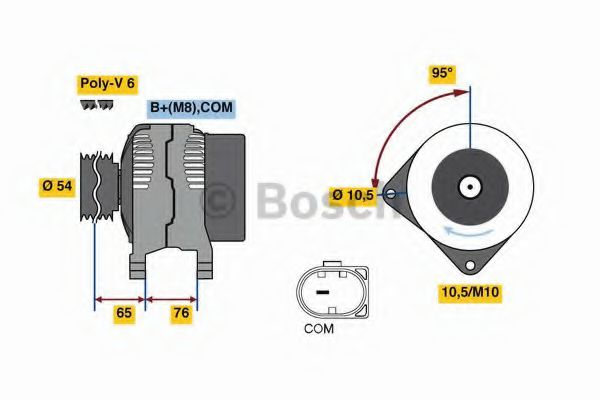 Генератор BOSCH 0 986 080 580