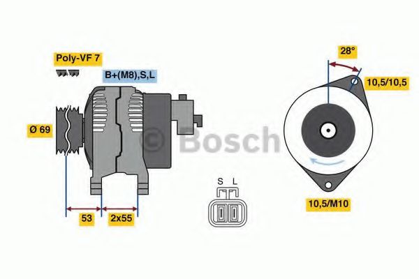 Генератор BOSCH 0 986 080 640