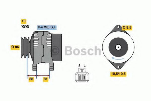 Генератор BOSCH 0 986 080 740