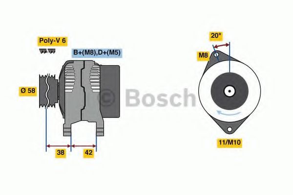 Генератор BOSCH 0 986 081 000