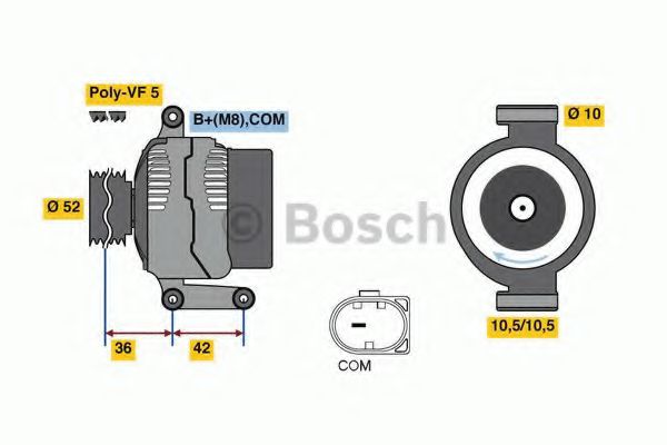 Генератор BOSCH 0 986 081 040