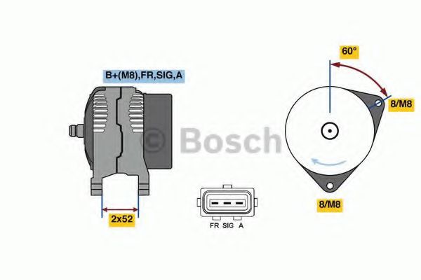 Генератор BOSCH 0 986 081 090