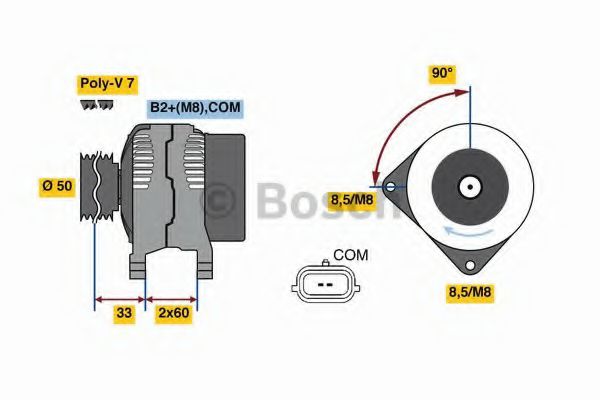Генератор BOSCH 0 986 081 100