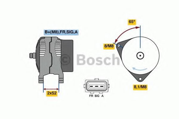 Генератор BOSCH 0 986 081 140