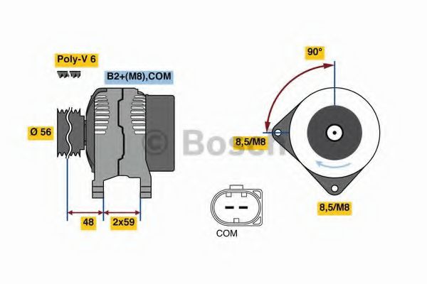 Генератор BOSCH 0 986 081 180