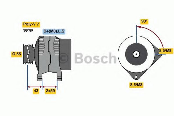 Генератор BOSCH 0 986 081 220