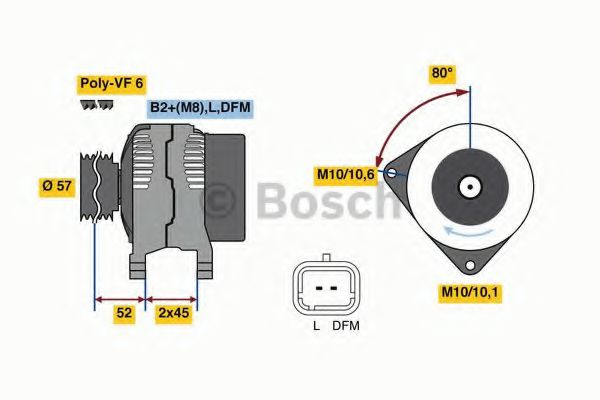 Генератор BOSCH 0 986 081 330