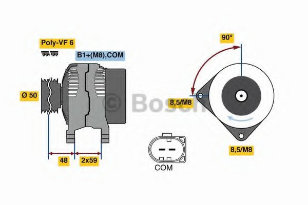 Генератор BOSCH 0 986 081 340